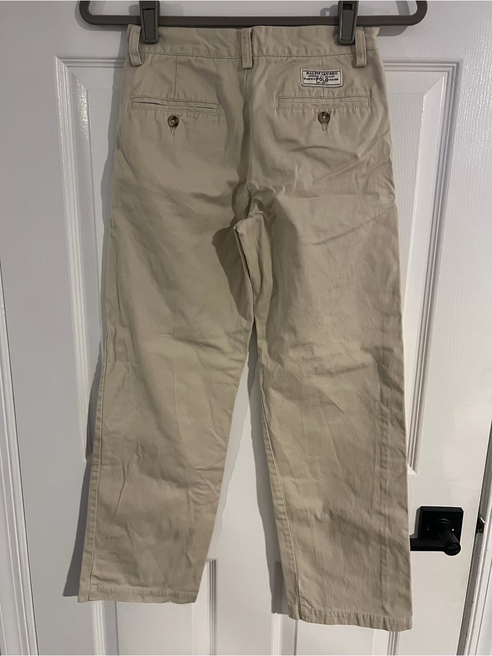 Classic Polo Ralph Lauren Khaki Beige Chino Pants Boys size 12 Pleated Vintage